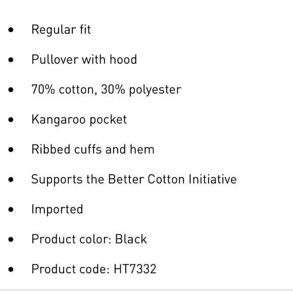 Adidas Black Trefoil Hoodie Size Large - Picture 9 of 9